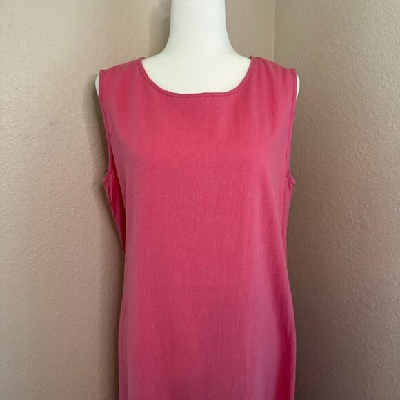 Pink Linen blend Coldwater Creek Dress - Picture 5 of 8